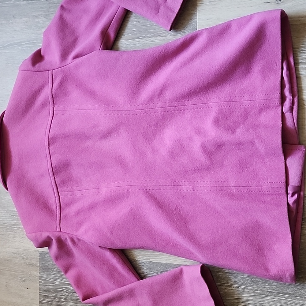 Pendleton Womens 100% Merino Wool  Pink Button Down Hip Length Peacoat Sz Medium - Picture 14 of 15
